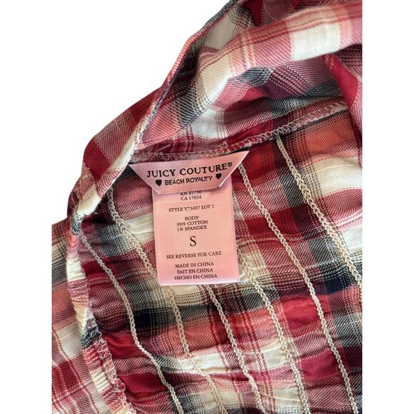 JUICY COUTURE BEACH PLAID DRESS SIZE SMALL - Picture 6 of 7